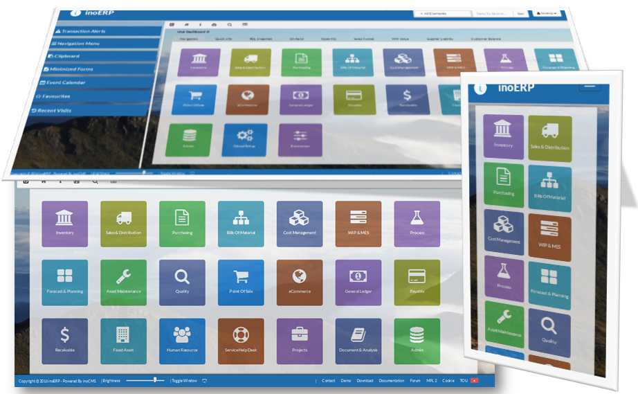 inoERP Dashboard Image